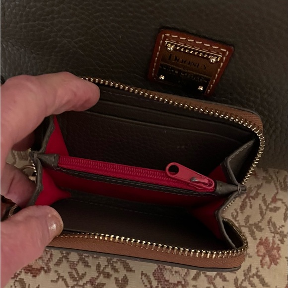 Dooney and Bourke Bag and Card/Coin Case in Elephant - Picture 10 of 10